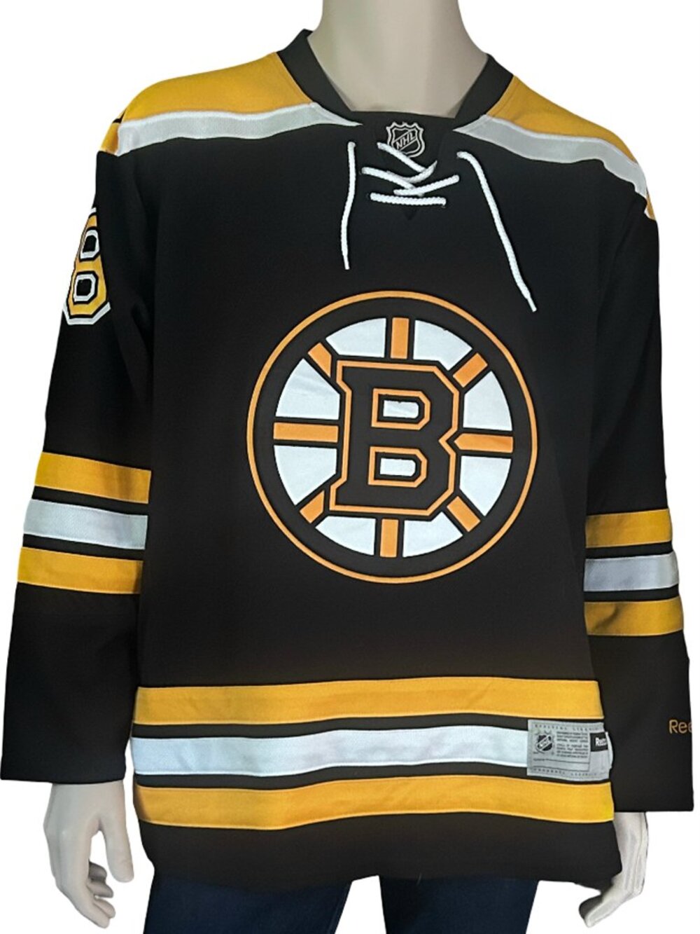 Reebok NHL Boston Bruins Hockey Jersey Cloth Letters David Pastrnal # 88 Vintage